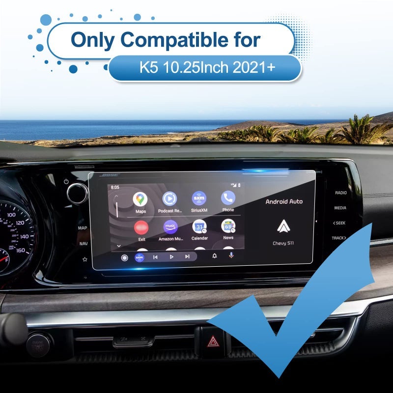 Coleya 2021 2022 2023 2024 K ia K5 Screen Protector for Kia K5 (GT-Line/EX/GT) 10.25-inch Touch Screen, 9H Hardness Tempered Glass 2024 2023 K5 Accessories HD Transparent Protective Film 10.25" - Image 2